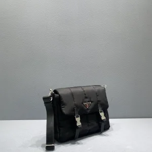 Replica Mens Handbags Prada Black Re Nylon Messenger Bag 29x22x10CM A141PP980 AA185315