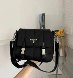 Replica Mens Handbags Prada Black Re Nylon Messenger Bag 29x22x10CM A141PP980 AA185315