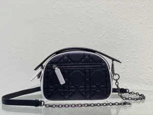 Dior Vibe Messenger Bag Black Leather
