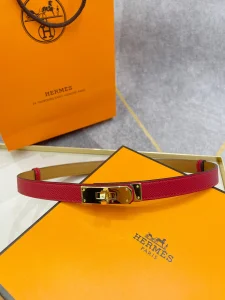 Replica Womens Belts Hermes Kelly Buckle Leather Belt 20MM A175PP240 AA185819