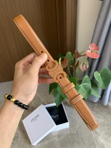 Replica Womens Belts Celine Triomphe Brown Calf Leather Belt 25MM A175PP240 AA187256