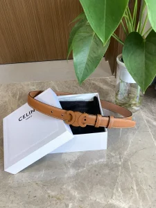 Replica Womens Belts Celine Triomphe Brown Calf Leather Belt 25MM A175PP240 AA187256