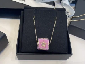 Replica Womens Jewelry Chanel Dice Pendant Necklace in Pink A39PP180 AA187117