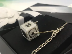 Replica Womens Jewelry Chanel Dice Pendant Necklace in White A39PP180 AA187118