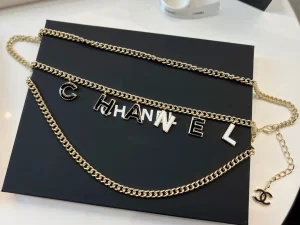 Replica Womens Belts Chanel Monogram Chain Belts A62PP280 AA187846
