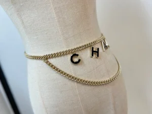 Replica Womens Belts Chanel Monogram Chain Belts A62PP280 AA187846