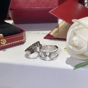 Replica Womens Jewelry Cartier Silver Diamonds Rings A173PP180 AA188550