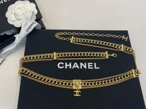 Chanel Vintage Gold CC Lion Chain Necklace 