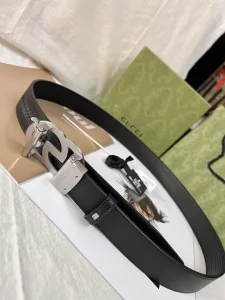 Replica Mens Belts Gucci Black Leather Belt 35MM A175PP240 AA190585
