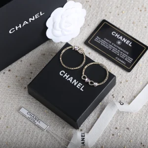 Essenceofluxury Womens Jewelry Chanel I Love Coco Round Earrings Gold A205PP180 AA191657