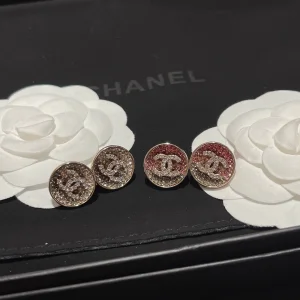 Replica Womens Jewelry Chanel Crystals CC Round Earrings A173PP180 AA191971