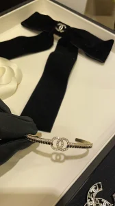 Essenceofluxury Womens Jewelry Chanel Crystals CC Open Cut Cuff Bracelet A152PP180 AA192748