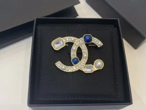 Essenceofluxury Womens Jewelry Chanel Crystals CC Logo Brooch A39PP180 AA192818