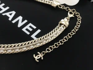 Replica Womens Jewelry Chanel Crystals CC Logo Chain Choker Necklace A39PP280 AA193040