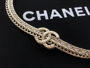 Replica Womens Jewelry Chanel Crystals CC Logo Chain Choker Necklace A39PP280 AA193040
