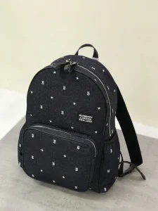 Essenceofluxury Mens Handbags Burberry Monogram B Denim Backpack 30x14x42CM A197PP780 AA193311