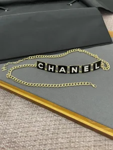 Essenceofluxury Womens Belts Chanel Monogram Logo Chain Belt A175PP240 AA193265