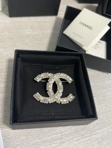 Essenceofluxury Womens Jewelry Chanel Crystals CC Logo Brooch A152PP180 AA194982