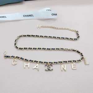 Essenceofluxury Womens Belts Chanel CC Logo Monogram Leather Chain Belt A175PP240 AA196065