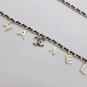 Essenceofluxury Womens Belts Chanel CC Logo Monogram Leather Chain Belt A175PP240 AA196065