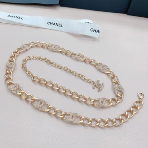 Essenceofluxury Womens Belts Chanel Multi Crystals CC Logo Chain Belt A175PP240 AA196064