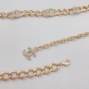 Essenceofluxury Womens Belts Chanel Multi Crystals CC Logo Chain Belt A175PP240 AA196064