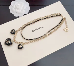 Essenceofluxury Womens Jewelry Chanel Heart Chain Necklaces A152PP280 AA196008