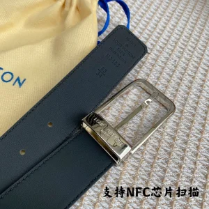 Essenceofluxury Womens Belts Louis Vuitton LV Black Leather Belt 35MM A175PP240 AA196612