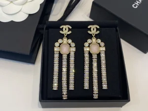 Essenceofluxury Womens Jewelry Chanel Crystals CC Logo Diamonds Earrings A39PP280 AA196724