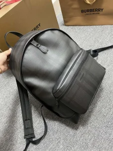 Burberry Check Backpack Black