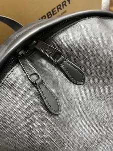 Essenceofluxury Mens Handbags Burberry Check Backpack in Black 42x14x30CM A196PP980 AA197897