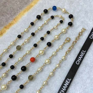 Essenceofluxury Womens Jewelry Chanel Long Multicolor Pearls Necklaces A205PP480 AA198918