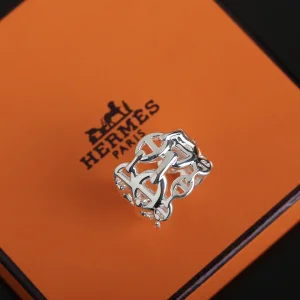 Essenceofluxury Womens Jewelry Hermes Chaine DANCRE Enchainee Rings Silver A205PP380 AA198919