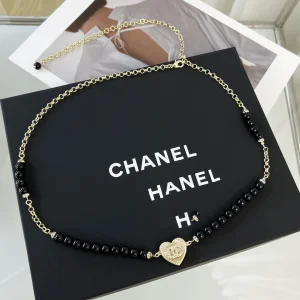 Essenceofluxury Womens Belts Chanel Crystals CC Logo Heart Pearls Belt A62PP280 AA199263