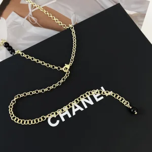 Essenceofluxury Womens Belts Chanel Crystals CC Logo Heart Pearls Belt A62PP280 AA199263
