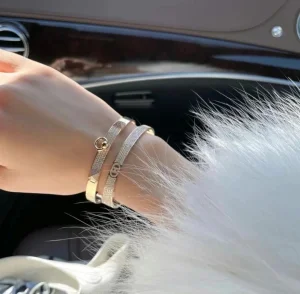 Essenceofluxury Womens Jewelry Hermes H Dancre Diamonds Bangle Bracelets A152PP280 AA199437