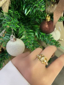 Essenceofluxury Womens Jewelry Chanel Gold CC Logo Crystals Rings A152PP180 AA199929
