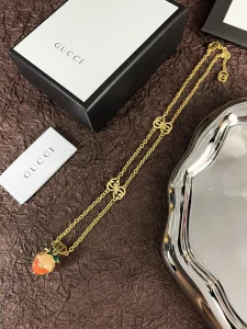 Essenceofluxury Womens Jewelry Gucci Crystals Strawberry Pendant Neclaces A152PP180 AA200476