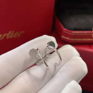 Cartier Juste un Clou Earrings White Gold 
