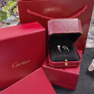 Essenceofluxury Womens Jewelry Cartier Juste un Clou Earrings in White Gold A173PP380 AA200862