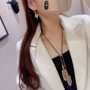Essenceofluxury Womens Jewelry Chanel Chain and Leather Pendant Necklaces A39PP280 AA200928