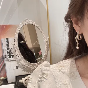 Essenceofluxury Womens Jewelry Chanel CC Pearls Earrings A39PP180 AA201419