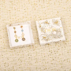 Essenceofluxury Womens Jewelry Dior Rose Des Vents Earrings with Diamonds A152PP380 AA201572