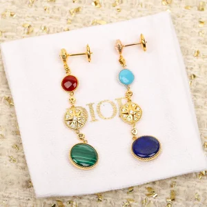 Essenceofluxury Womens Jewelry Dior Rose Des Vents Earrings with Diamonds A152PP380 AA201572