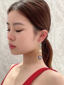 Essenceofluxury Womens Jewelry Dior Rose Des Vents Earrings with Diamonds A152PP380 AA201572
