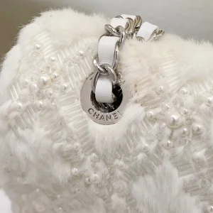 Essenceofluxury Womens Handbags Chanel White Shearling Flap Bag A103PP1480 AA201975
