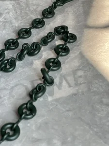 Essenceofluxury Womens Strap You Loewe Donut Chain Shoulder Strap in Green A104PP280 AA201983