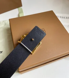 Essenceofluxury Mens Belts Burberry TB Belt in Black Leather 35MM A175PP240 AA202492