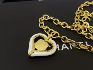 Essenceofluxury Womens Jewelry Chanel Heart Chain Pendant Necklaces A39PP280 AA203214