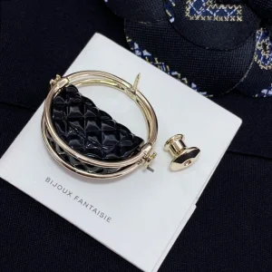 Essenceofluxury Womens Jewelry Chanel Micro Round Bag Brooch Black A152PP180 AA203723